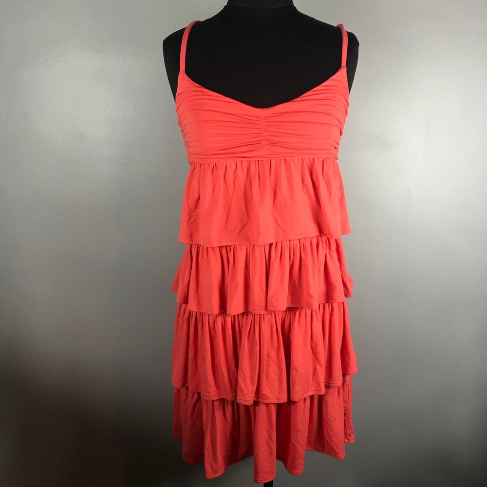 J. Crew Ruffles Coral Dress Size Small